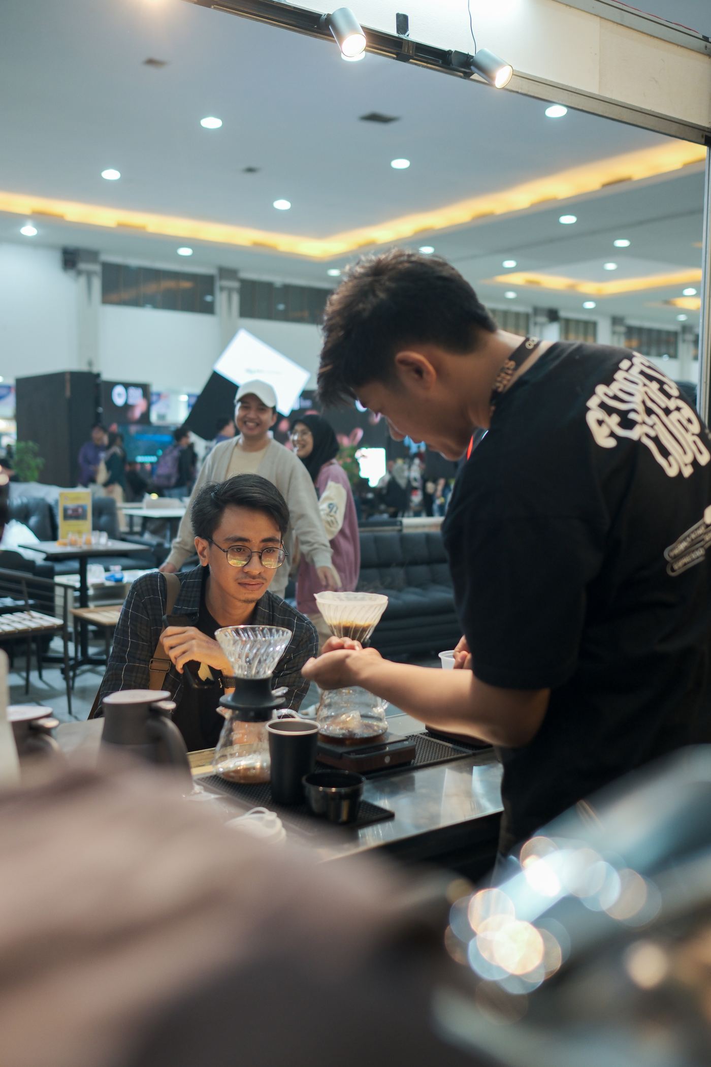 V60 pour-over being brewed at the Fordo bar
